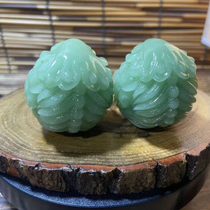 Xinjiang Hetian jade carved fortune-attracting Pixiu handball pair of cultural and artistic fitness health balls for men and women to play with hand-held pieces