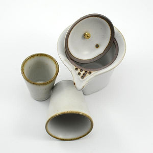 Gongfu Tea Set - Nesting Cup Easy Gaiwan - White Ruyao - 130ml