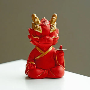 The mascot of wealth-attracting divine dragon ornament for desktop, which means always having money, is used for home living rooms, hallways, and office decoration Ornaments