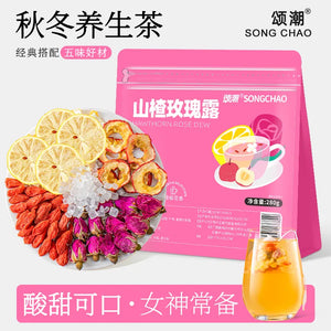 Hawthorn Rose Syrup, Lemon, Wolfberry, Rose, Rock Sugar, Rose Petal, Fruit Tea, Flower Tea, Herbal Tea, Independent Tea Bag