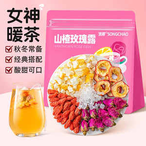 Hawthorn Rose Syrup, Lemon, Wolfberry, Rose, Rock Sugar, Rose Petal, Fruit Tea, Flower Tea, Herbal Tea, Independent Tea Bag