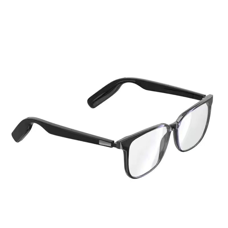 New AI-Powered Smart Real-Time Translation Bluetooth Glasses - Translation 神器 with Hidden Earphones, Capable of Playing Music and Making Calls - Black Technology