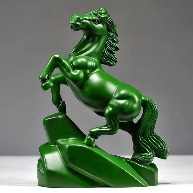 Ebony carved horse ornaments solid wood horse to success crafts home living room TV cabinet decoration opening gift