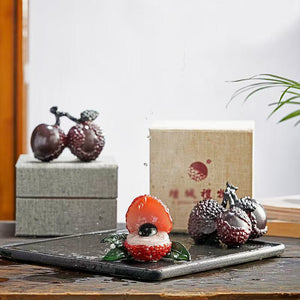 Color-changing lychee tea pet ornaments can be raised and played with creative personality tea ceremony tea set accessories