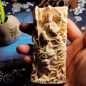 Mammoth ivory Ksitigarbha Bodhisattva ice jelly material pendant brand ornaments for men and women gift carving collection