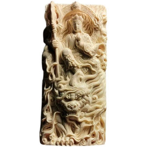 Mammoth ivory Ksitigarbha Bodhisattva ice jelly material pendant brand ornaments for men and women gift carving collection