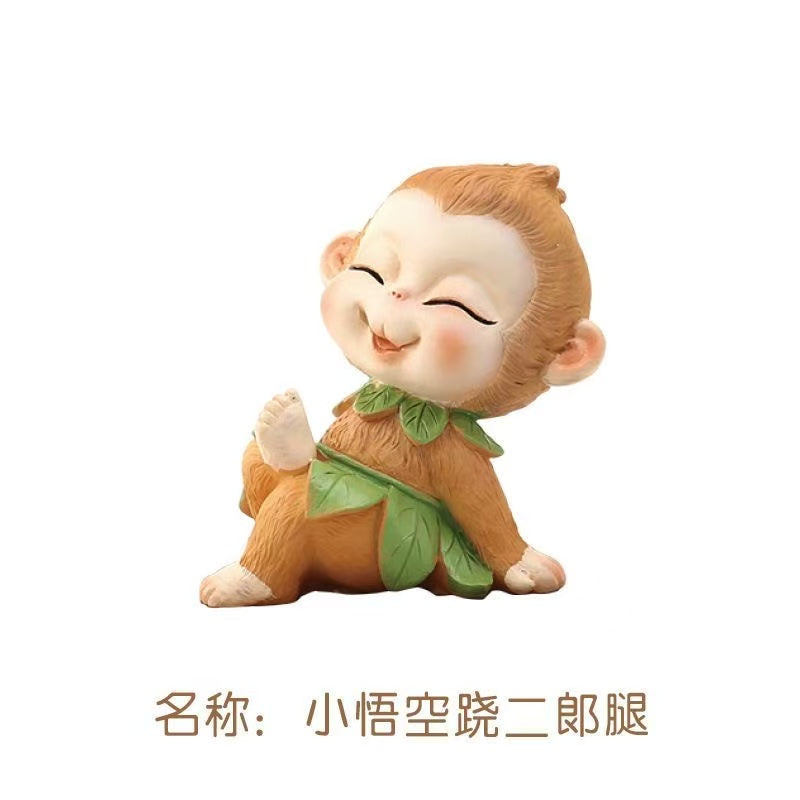 Cute Monkey King ornaments cartoon car new car doll golden hoop does not shake the monkey