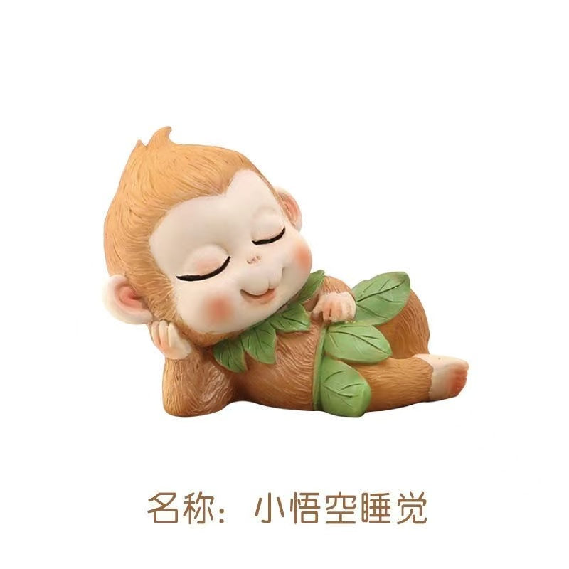 Cute Monkey King ornaments cartoon car new car doll golden hoop does not shake the monkey