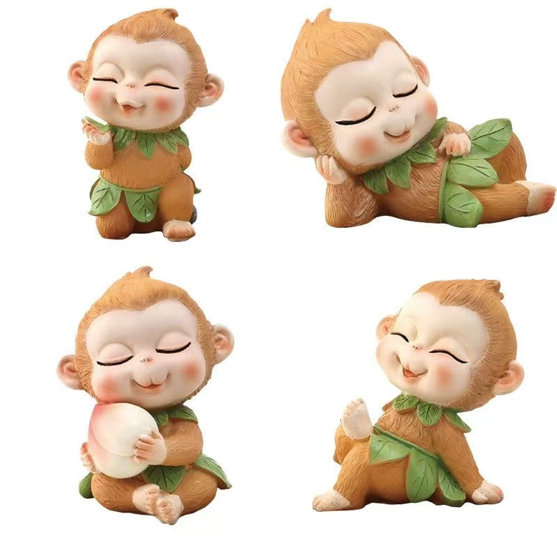 Cute Monkey King ornaments cartoon car new car doll golden hoop does not shake the monkey