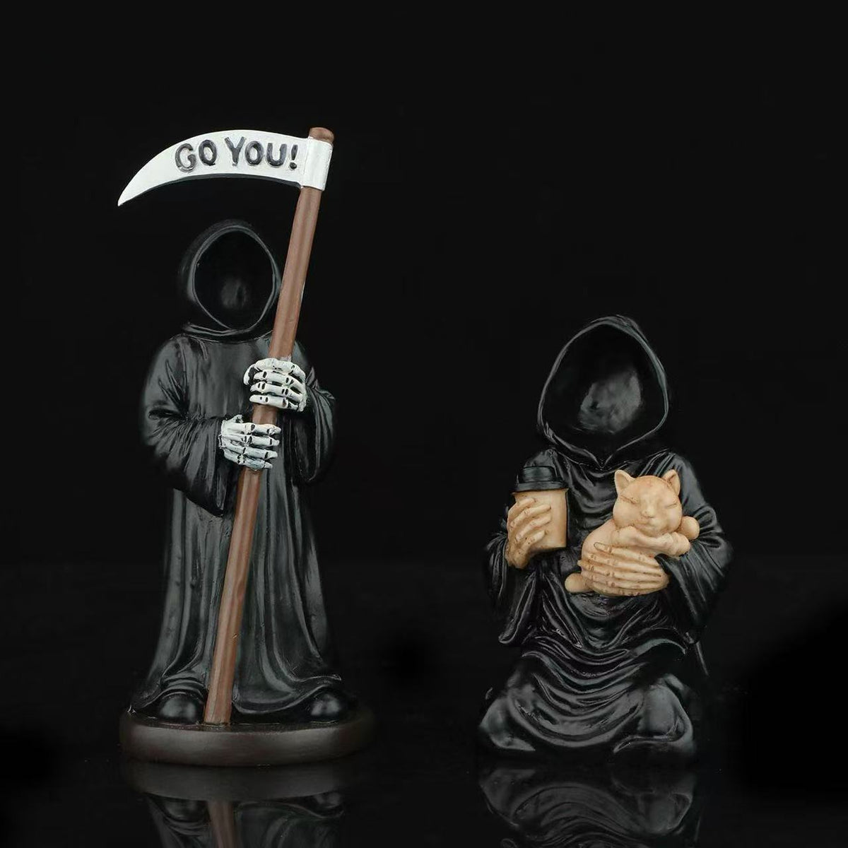New Halloween Gothic Mysterious Grim Reaper Figurine Living Room Decor, Kids' Room, Desk, Bookshelf, Party Ornament