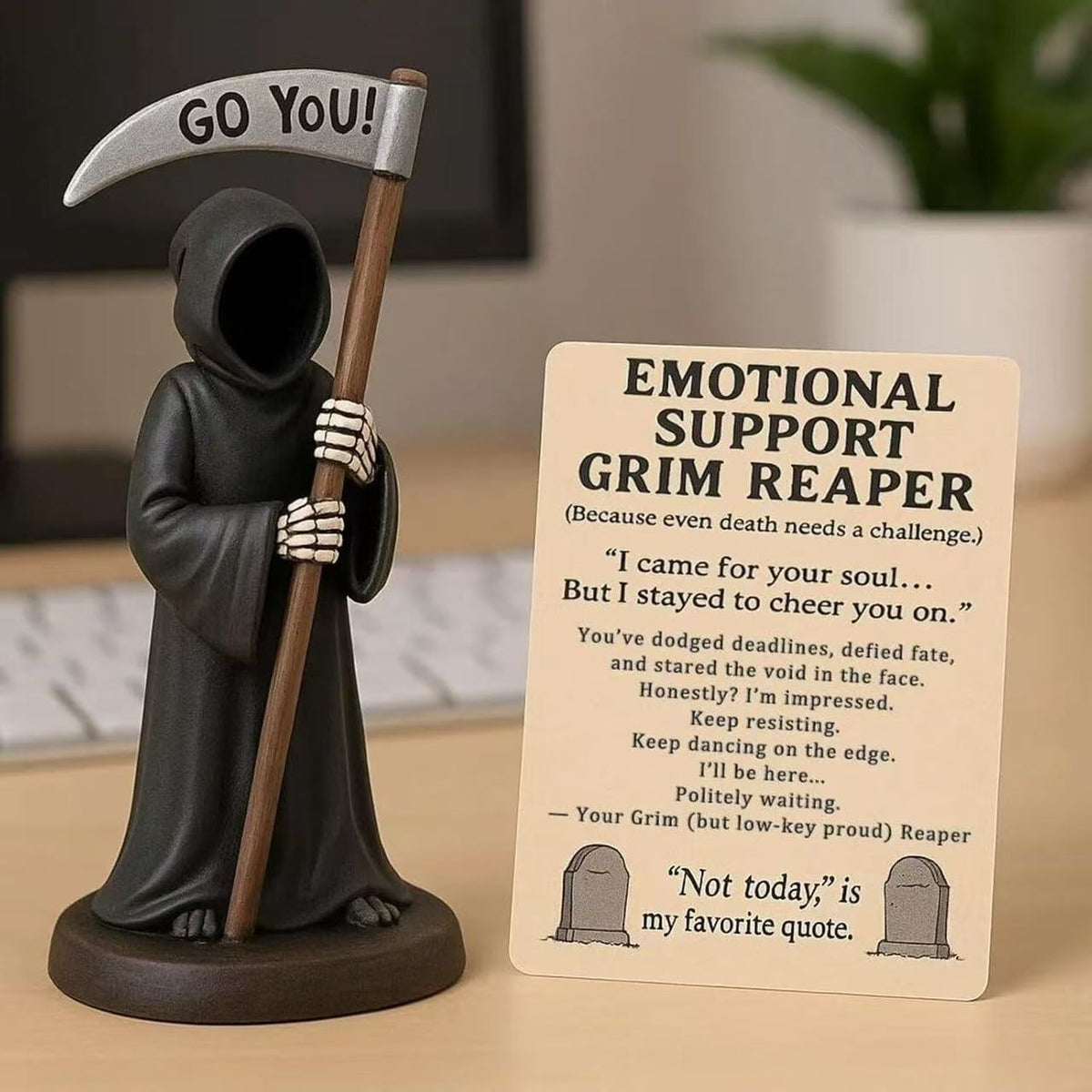 New Halloween Gothic Mysterious Grim Reaper Figurine Living Room Decor, Kids' Room, Desk, Bookshelf, Party Ornament