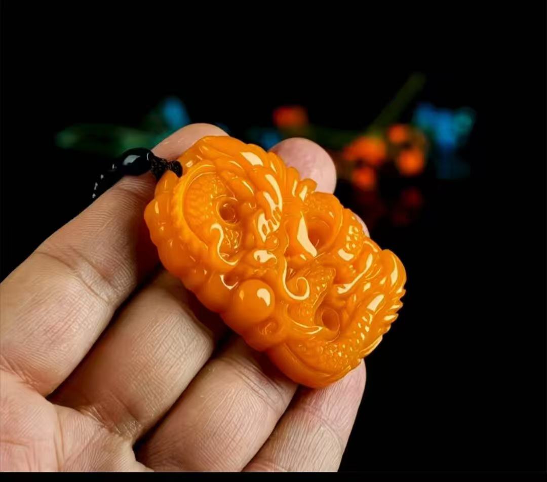 Hetian jade dragon pendant zodiac dragon pendant dragon travels the world necklace pendant group custom processing