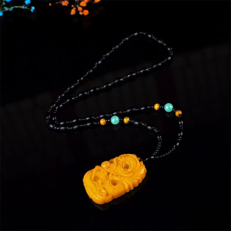 Hetian jade dragon pendant zodiac dragon pendant dragon travels the world necklace pendant group custom processing
