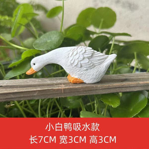 Simulation cartoon garden cute mini duck animal ornaments garden courtyard potted decoration home pastoral
