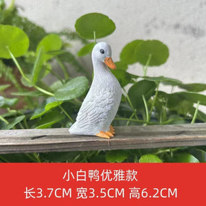 Simulation cartoon garden cute mini duck animal ornaments garden courtyard potted decoration home pastoral