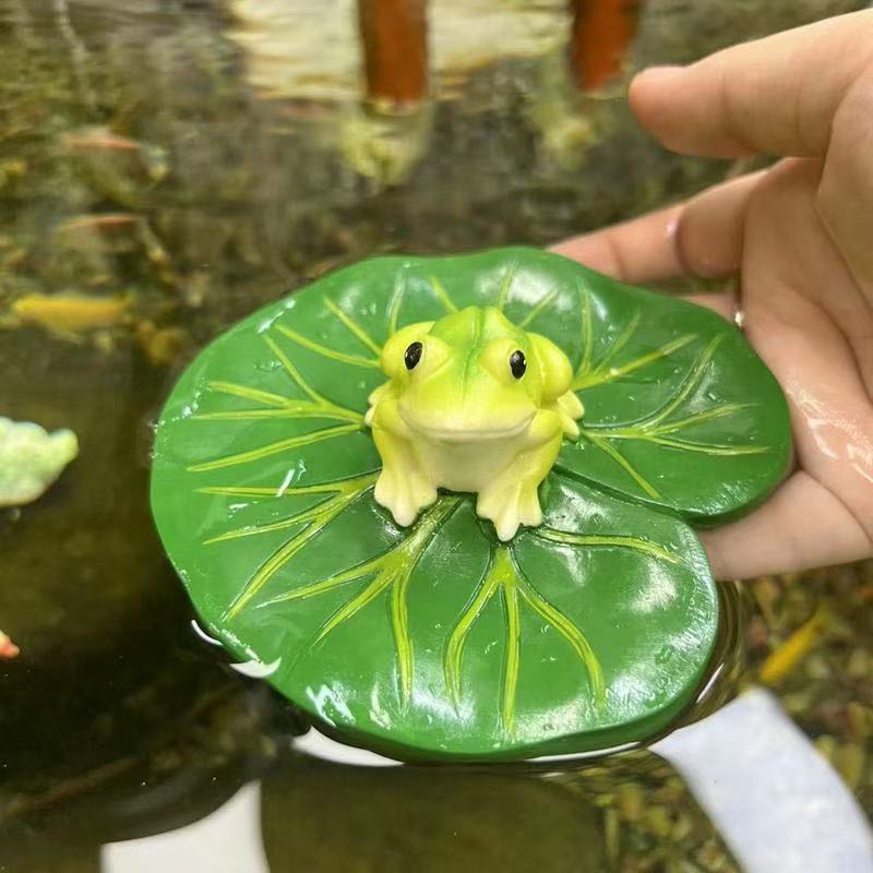 Resin simulation animal floating frog ornaments courtyard rockery pond fish tank rockery landscaping decorations