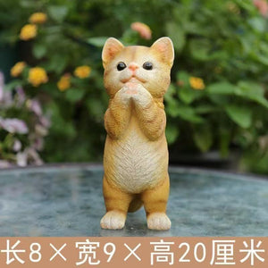 Cute Kitten Garden Decoration Courtyard Desktop Decoration Resin Creative Gift Home Simulation Kitten Ornaments