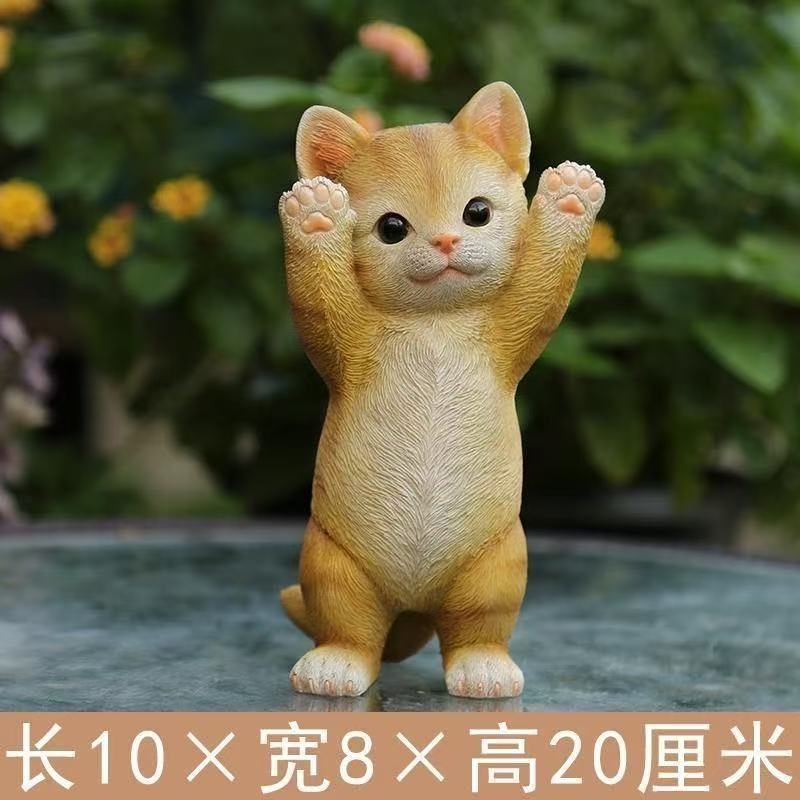 Cute Kitten Garden Decoration Courtyard Desktop Decoration Resin Creative Gift Home Simulation Kitten Ornaments