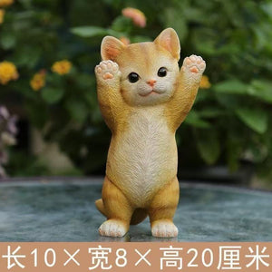 Cute Kitten Garden Decoration Courtyard Desktop Decoration Resin Creative Gift Home Simulation Kitten Ornaments