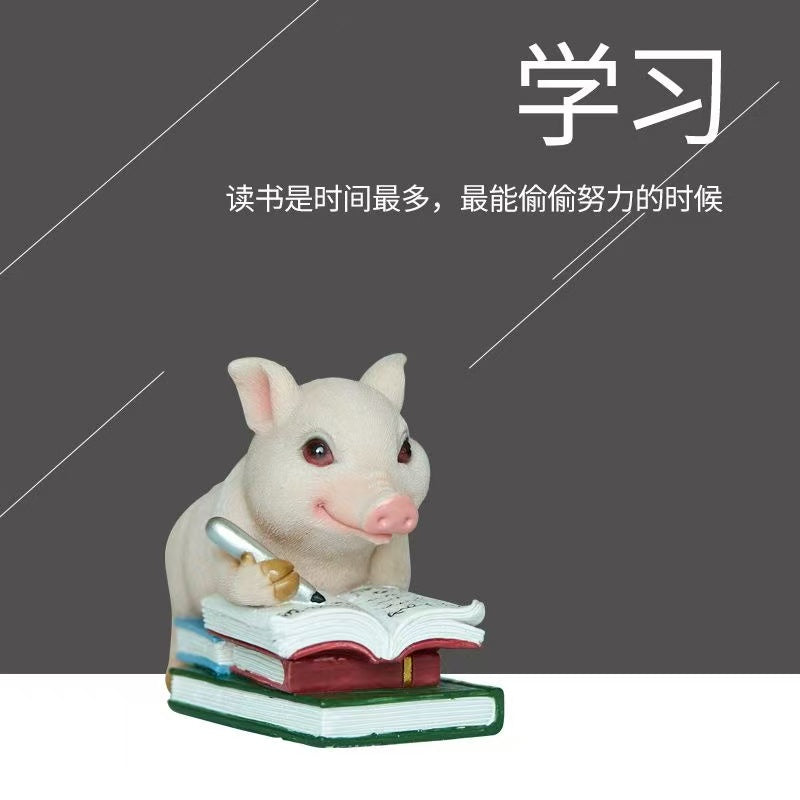 Micro landscape ornaments for rural gardens and gardens, childlike and cute pig ornaments