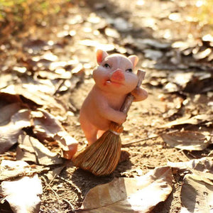 Micro landscape ornaments for rural gardens and gardens, childlike and cute pig ornaments