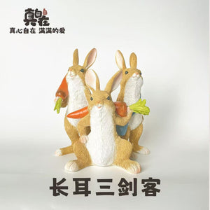 Creative rabbit ornaments simulation pig animal garden landscape courtyard balcony decoration birthday gift