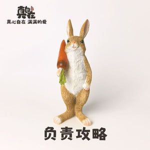 Creative rabbit ornaments simulation pig animal garden landscape courtyard balcony decoration birthday gift