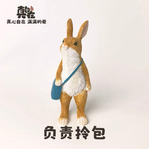 Creative rabbit ornaments simulation pig animal garden landscape courtyard balcony decoration birthday gift
