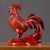 Red rosewood carving rooster ornaments, wooden rooster of the Chinese zodiac, solid wood ebony big rooster, handicrafts for home decoration in the living room.
