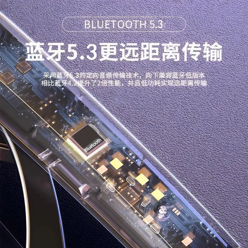 New AI-Powered Smart Real-Time Translation Bluetooth Glasses - Translation 神器 with Hidden Earphones, Capable of Playing Music and Making Calls - Black Technology