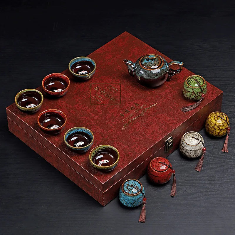 Lapsang Souchong Black Tea from Tongmuguan, Wuyi Mountain. It comes in a gift - box set with a strong aroma, an ideal high - end gift for elders during the Mid - Autumn Festival.