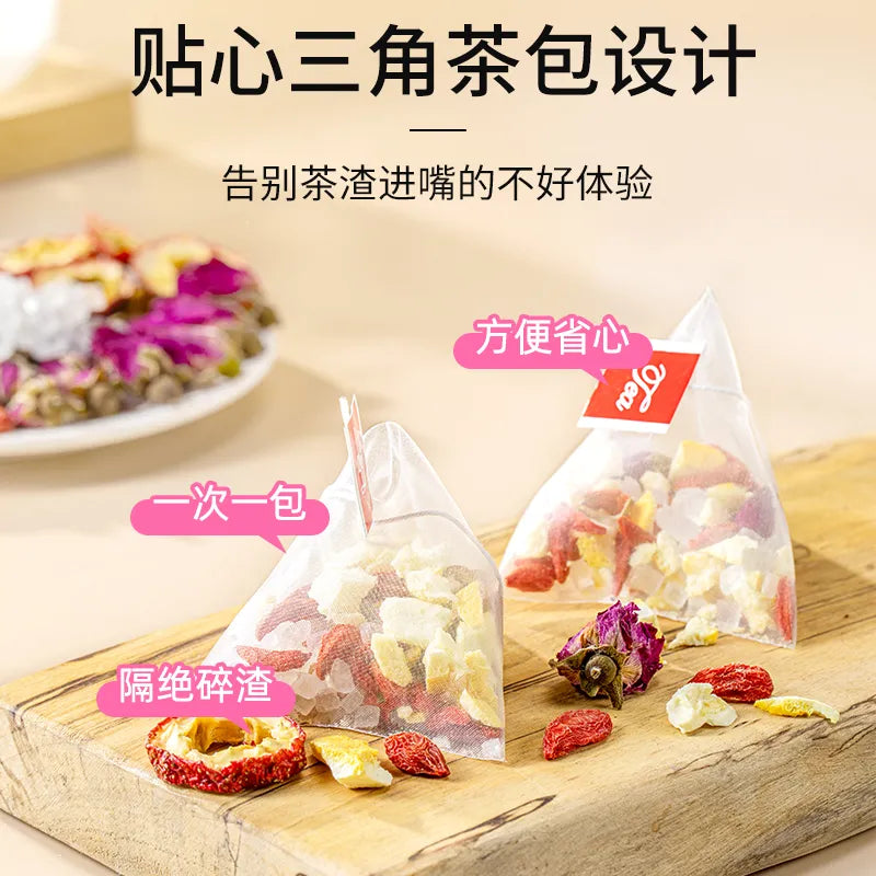 Hawthorn Rose Syrup, Lemon, Wolfberry, Rose, Rock Sugar, Rose Petal, Fruit Tea, Flower Tea, Herbal Tea, Independent Tea Bag