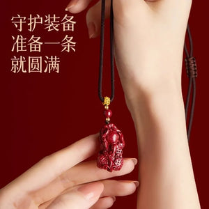 Jinghu Pixiu Pendant, made from original - mine cinnabar. This pendant is suitable for both men and women, especially as a lucky charm for those in their Chinese zodiac birth year in 2025 Ornaments