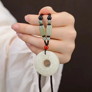 Peace - buckle and Pixiu Necklace, a niche - style piece suitable for both women and men. Ideal as a New Year, festival, or birthday gift for your girlfriend or boyfriend Ornaments