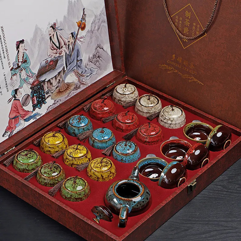 Lapsang Souchong Black Tea from Tongmuguan, Wuyi Mountain. It comes in a gift - box set with a strong aroma, an ideal high - end gift for elders during the Mid - Autumn Festival.