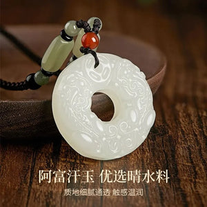 Peace - buckle and Pixiu Necklace, a niche - style piece suitable for both women and men. Ideal as a New Year, festival, or birthday gift for your girlfriend or boyfriend Ornaments